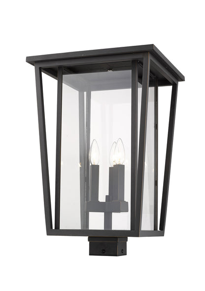 Z-Lite Seoul 3 Light Outdoor Post Mount Fixture in Oil Rubbed Bronze 571PHXLS-ORB