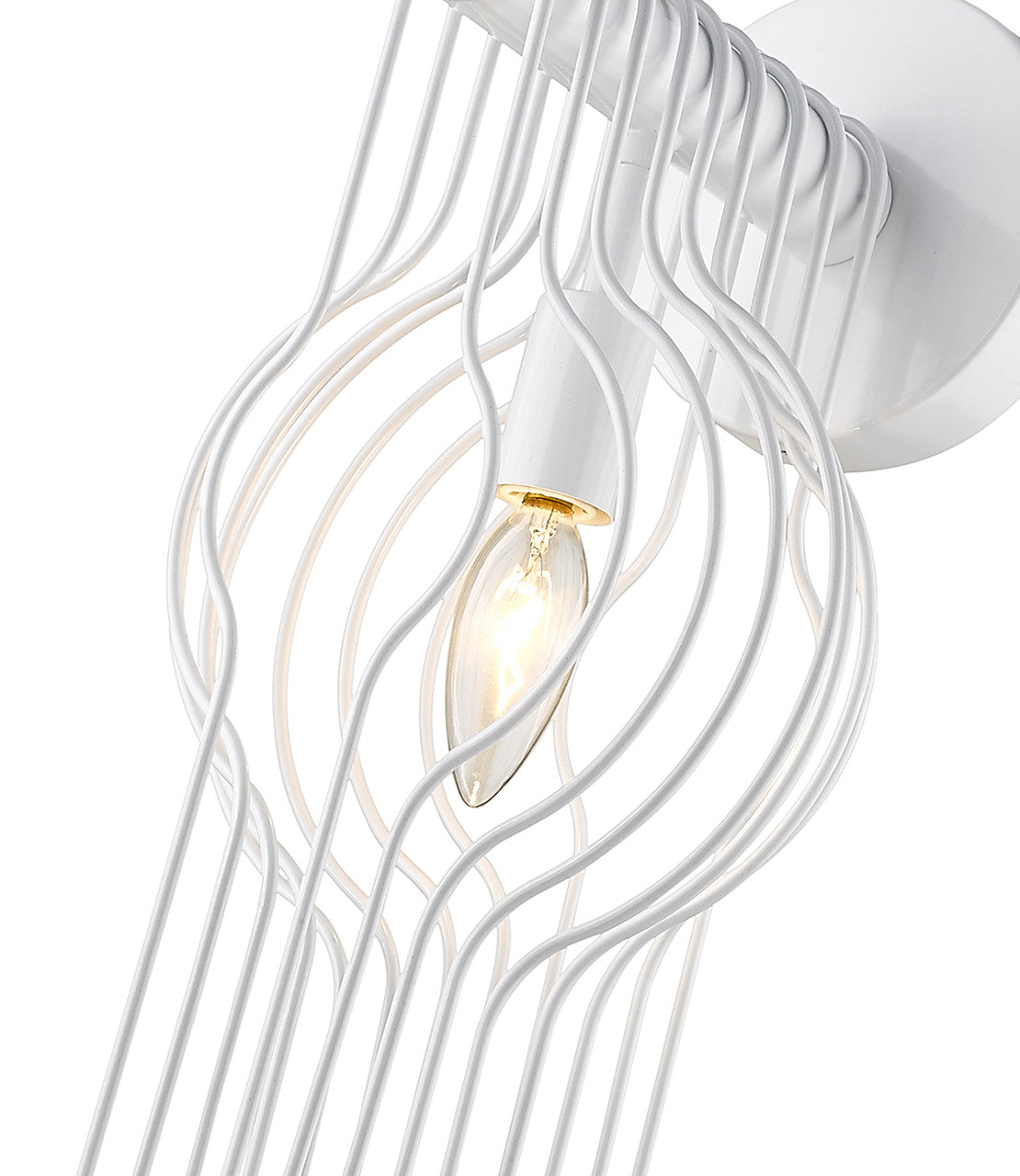 Z-Lite Contour 1 Light Wall Sconce in White 801-1S-WH