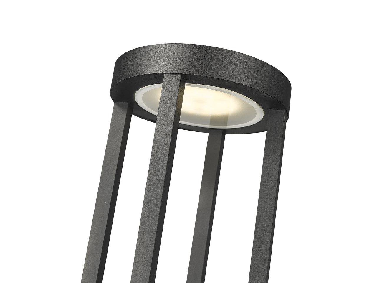 Z-Lite Leland 1 Light Outdoor Pier Mounted Fixture in Sand Black 5005PHB-533PM-BK-LED