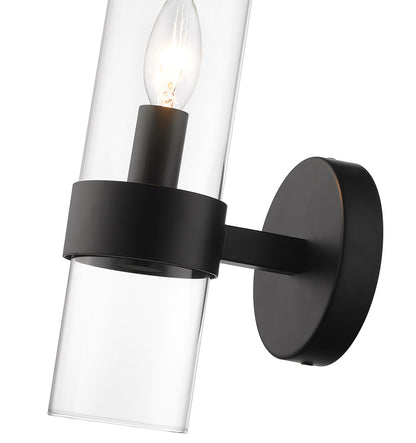 Z-Lite Datus 1 Light Wall Sconce in Matte Black 4008-1S-MB