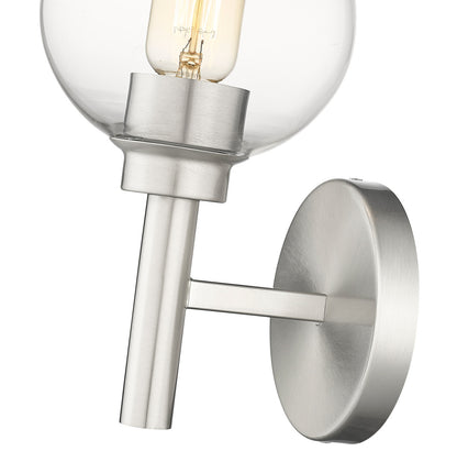 Z-Lite Sutton 1 Light Wall Sconce in Brushed Nickel 7502-1S-BN