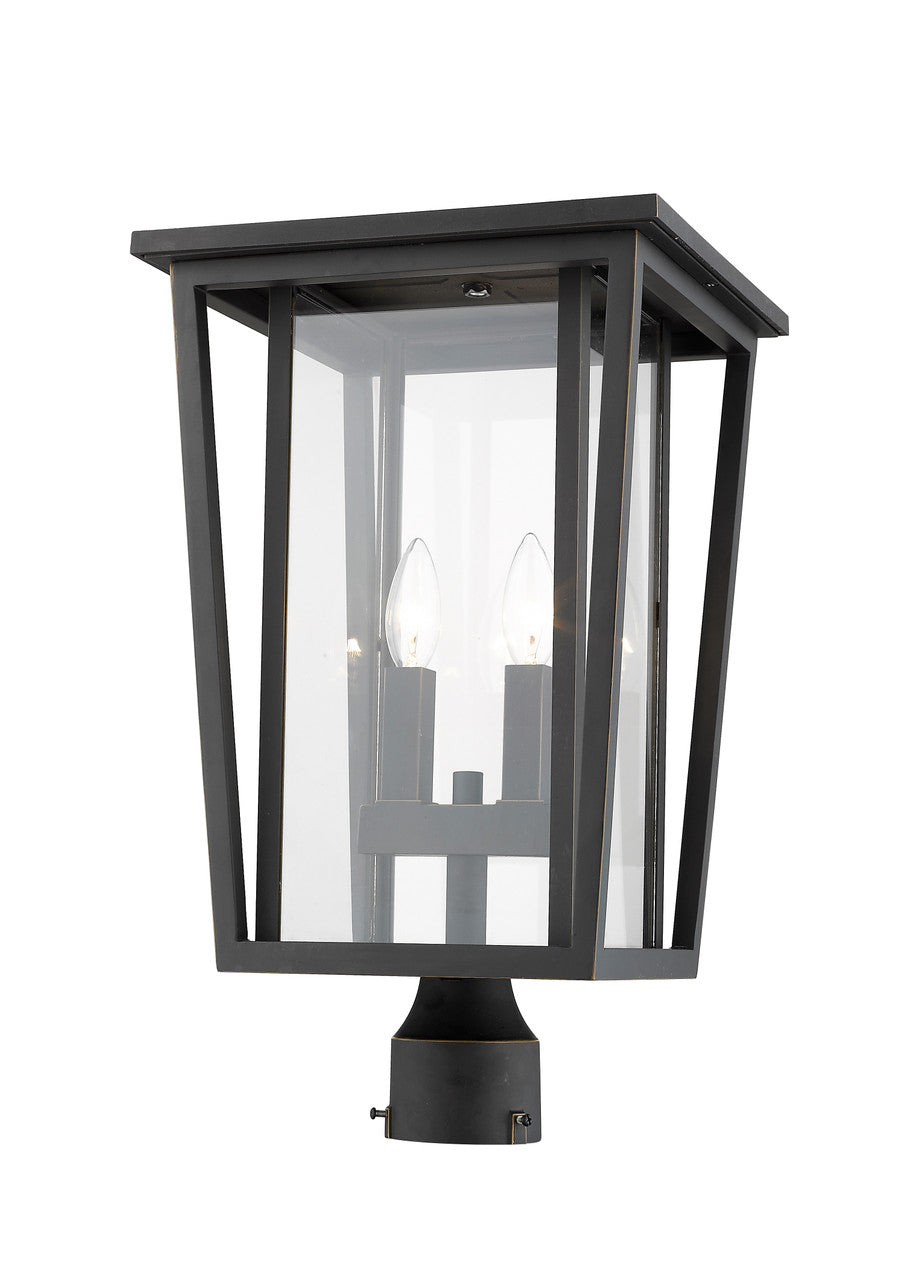 Z-Lite Seoul 2 Light Outdoor Post Mount Fixture in Oil Rubbed Bronze 571PHBR-ORB