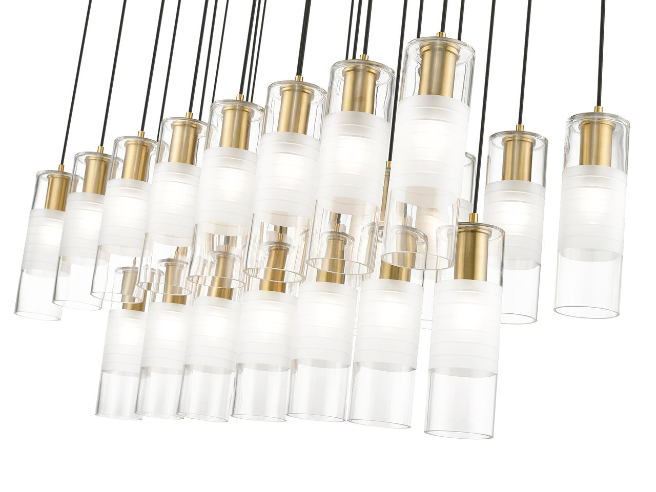 Z-Lite Alton 23 Light Linear Chandelier in Modern Gold 824P-23L-MGLD