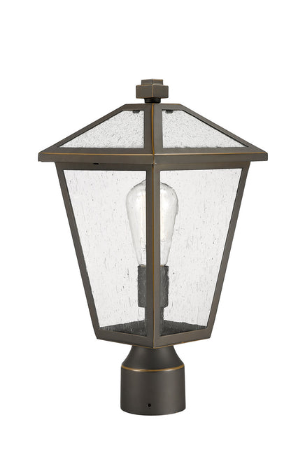 Z-Lite Talbot 1 Light Outdoor Post Mount Fixture in Oil Rubbed Bronze 579PHMR-ORB