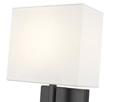 Z-Lite Saxon 1 Light Wall Sconce in Matte Black 815-1S-MB