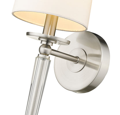 Z-Lite Avery 1 Light Wall Sconce in Brushed Nickel 810-1S-BN