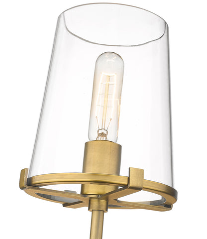 Z-Lite Callista 1 Light Wall Sconce in Rubbed Brass 3032-1S-RB