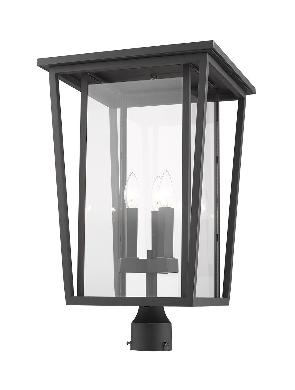 Z-Lite Seoul 3 Light Outdoor Post Mount Fixture in Oil Rubbed Bronze 571PHXLR-ORB