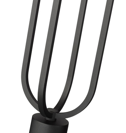 Z-Lite Leland 1 Light Outdoor Post Mounted Fixture in Sand Black 5005PHM-567P-BK-LED