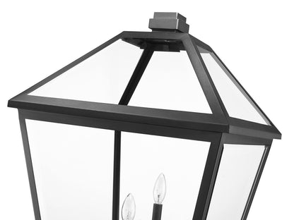 Z-Lite Talbot 4 Light Outdoor Post Mounted Fixture in Black 579PHXLXS-536P-BK