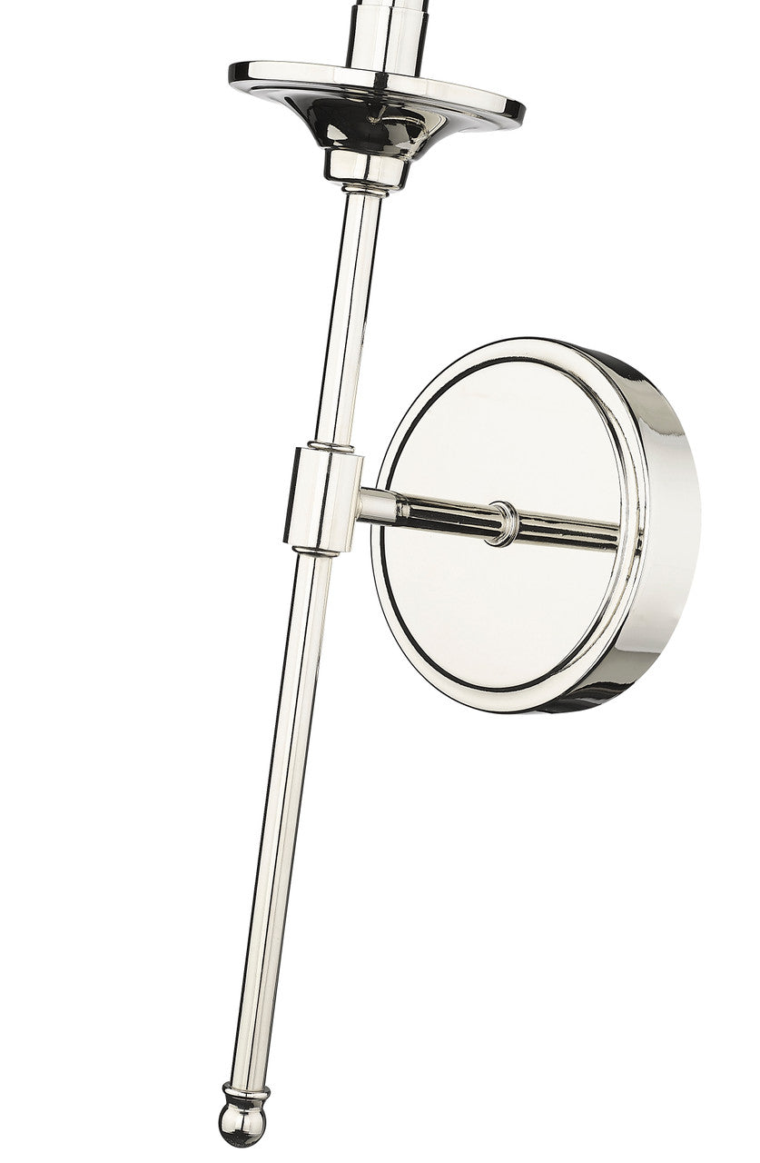 Z-Lite Emily 1 Light Wall Sconce in Polished Nickel 3033-1S-PN