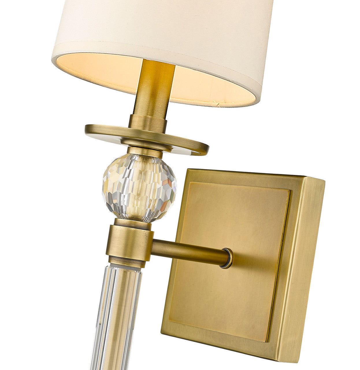 Z-Lite Mia 1 Light Wall Sconce in Rubbed Brass 805-1S-RB