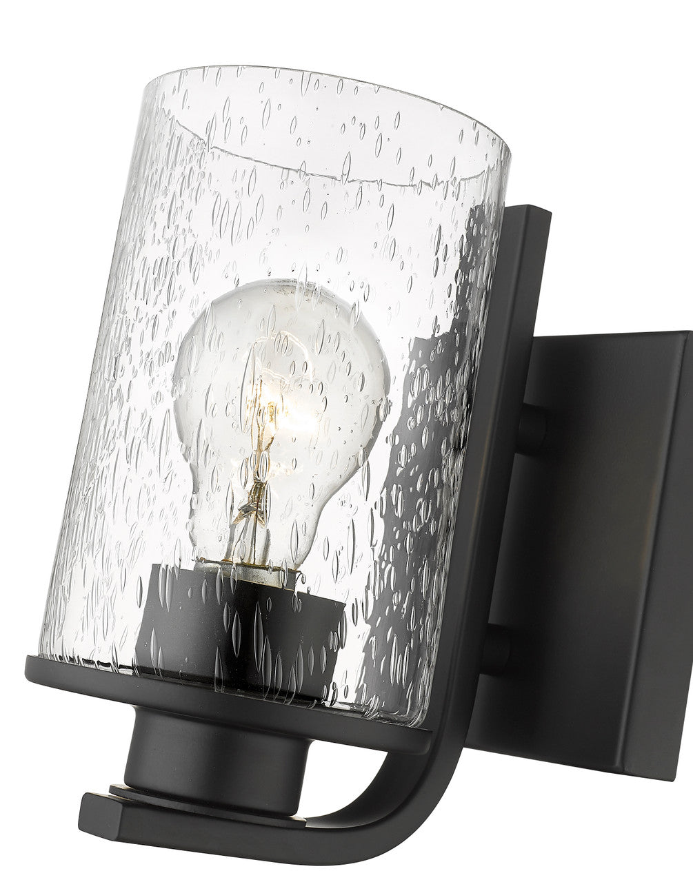 Z-Lite Beckett 1 Light Wall Sconce in Matte Black 492-1S-MB