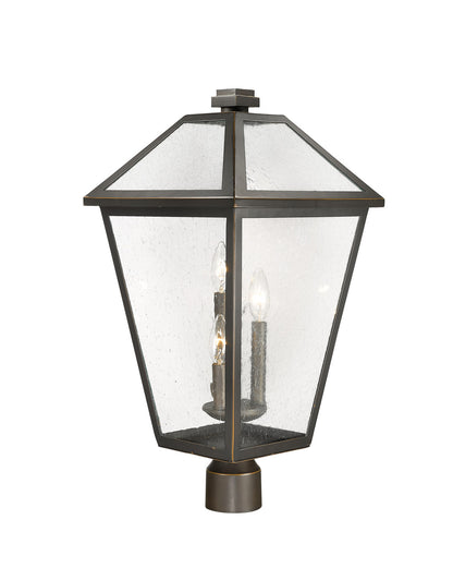 Z-Lite Talbot 3 Light Outdoor Post Mount Fixture in Oil Rubbed Bronze 579PHXLR-ORB