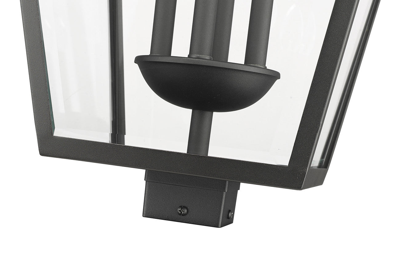 Z-Lite Talbot 4 Light Outdoor Post Mount Fixture in Black 579PHXLXS-BK