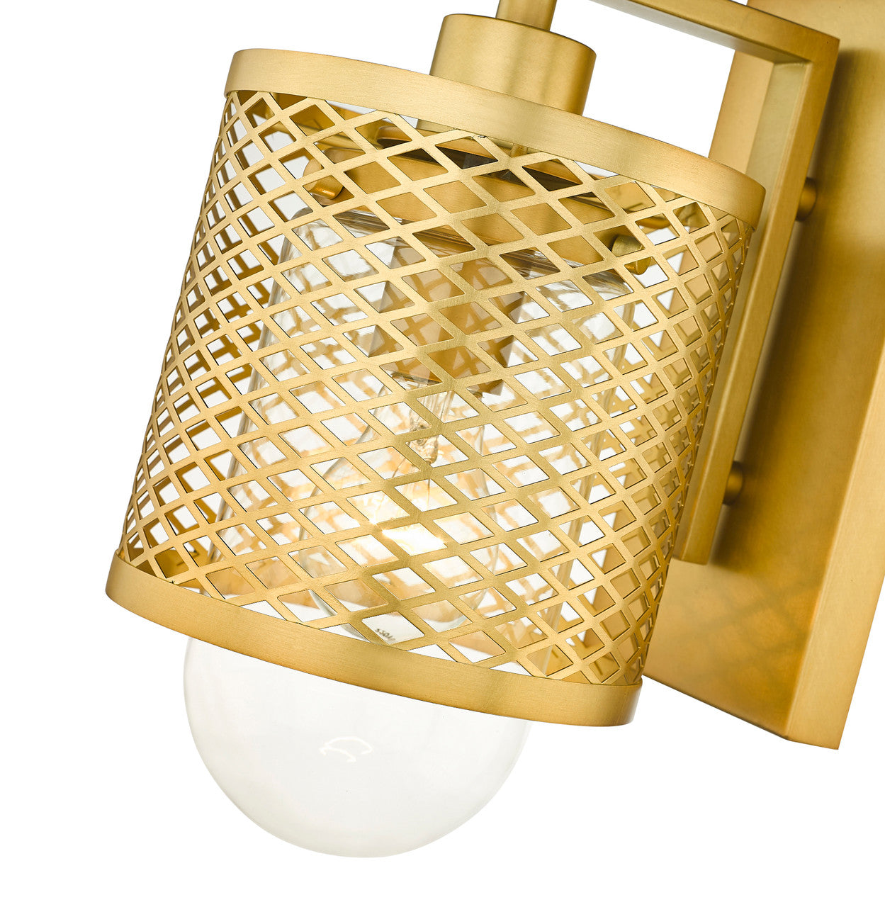 Z-Lite Kipton 1 Light Wall Sconce in Rubbed Brass 3037-1S-RB