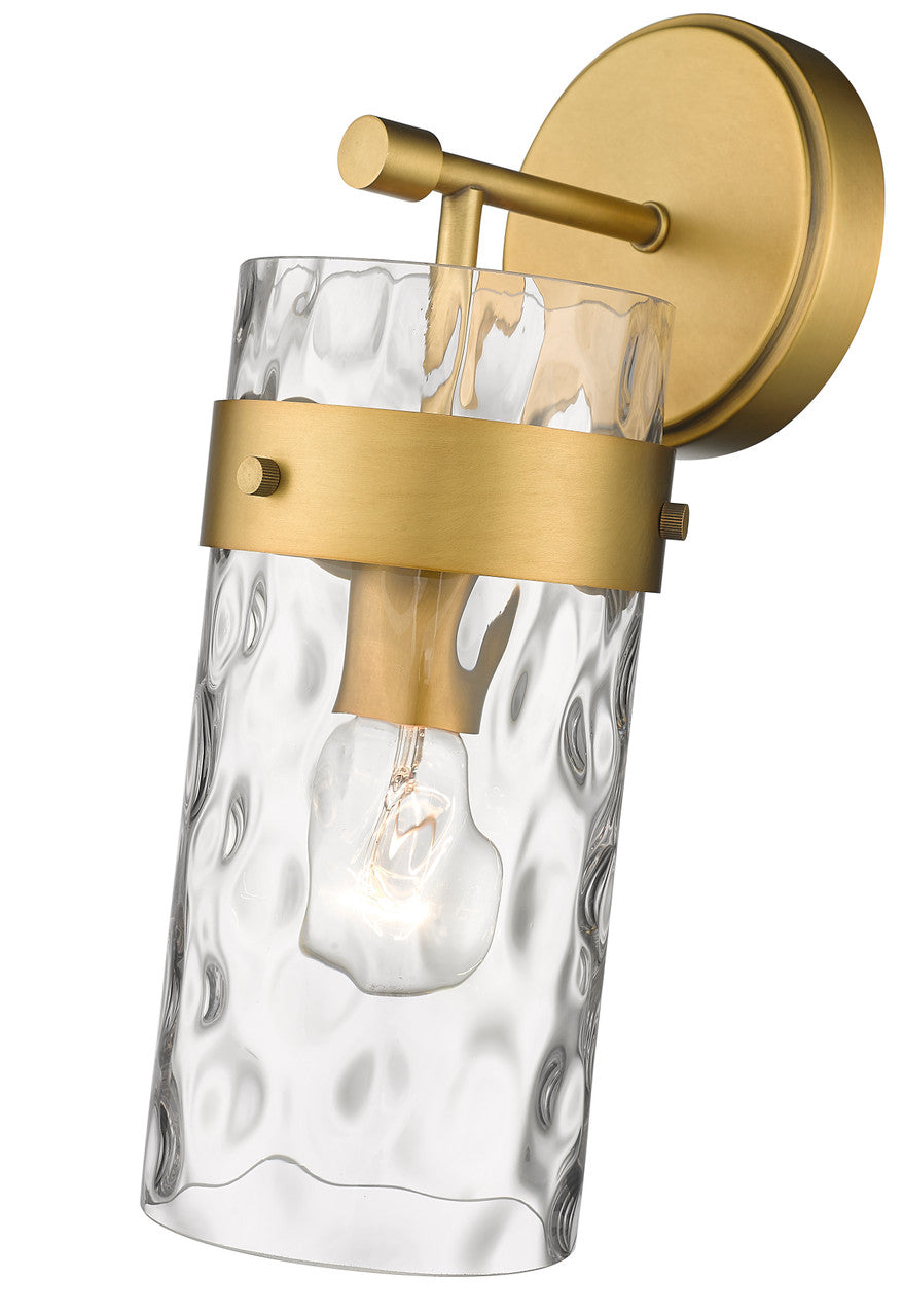 Z-Lite Fontaine 1 Light Wall Sconce in Rubbed Brass 3035-1SS-RB