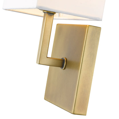 Z-Lite Saxon 1 Light Wall Sconce in Rubbed Brass 815-1S-RB