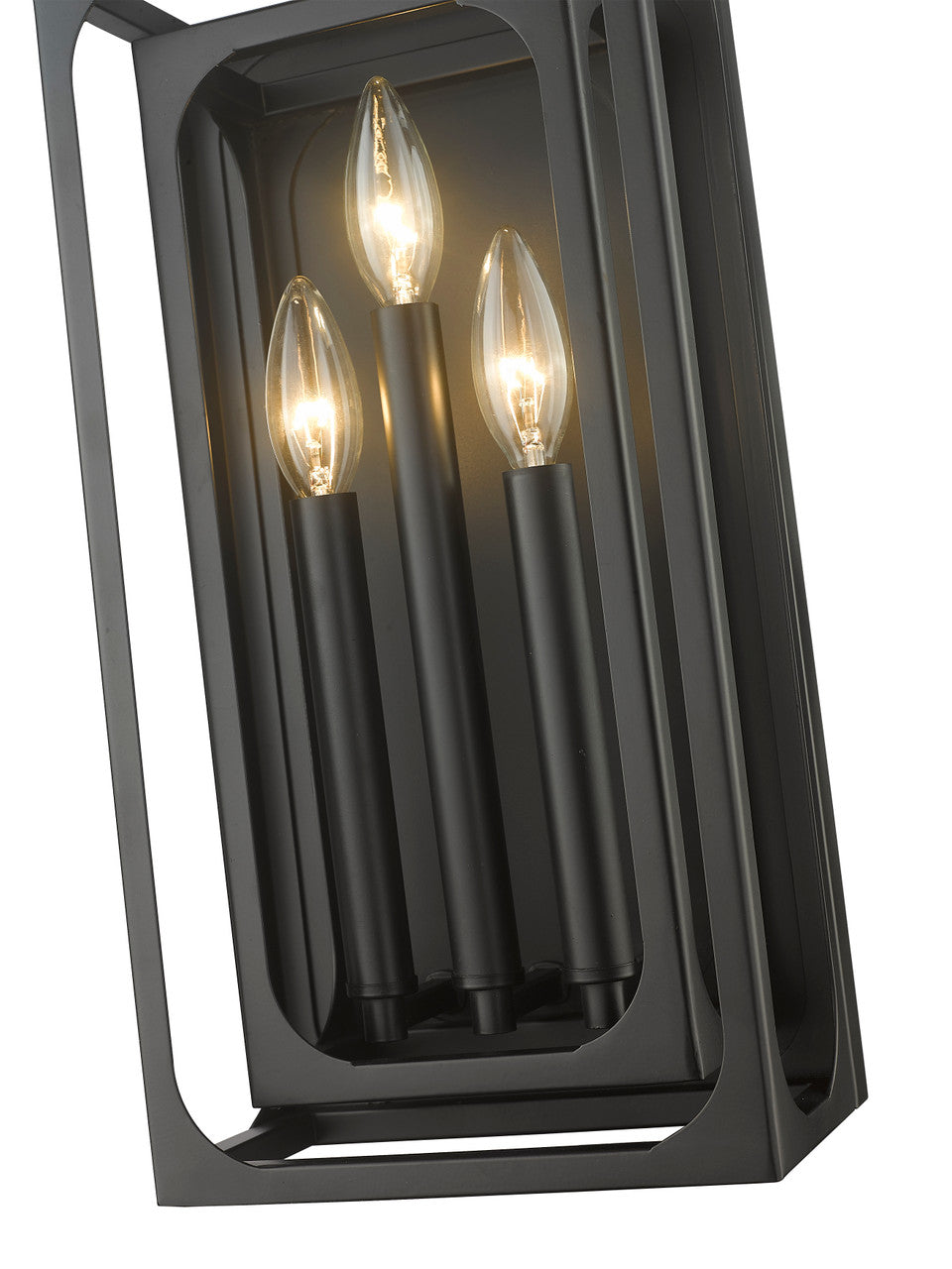 Z-Lite Easton 3 Light Wall Sconce in Matte Black 3038-3S-MB