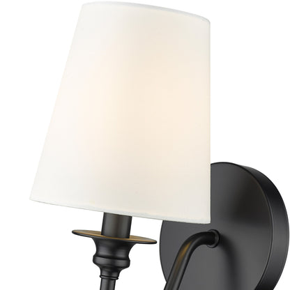 Z-Lite Gianna 1 Light Wall Sconce in Matte Black 7509-1S-MB