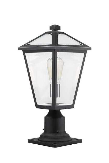 Z-Lite Talbot 1 Light Outdoor Pier Mounted Fixture in Black 579PHMR-533PM-BK