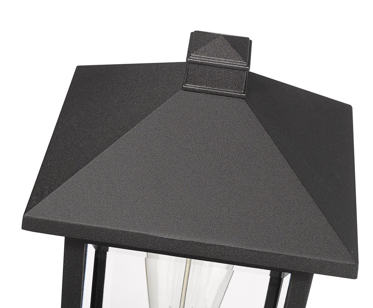 Z-Lite Portland 1 Light Outdoor Pier Mounted Fixture in Black 531PHMR-533PM-BK