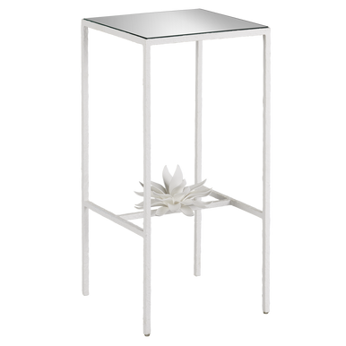 Currey & Co. Sisalana White Accent Table 4000-0166