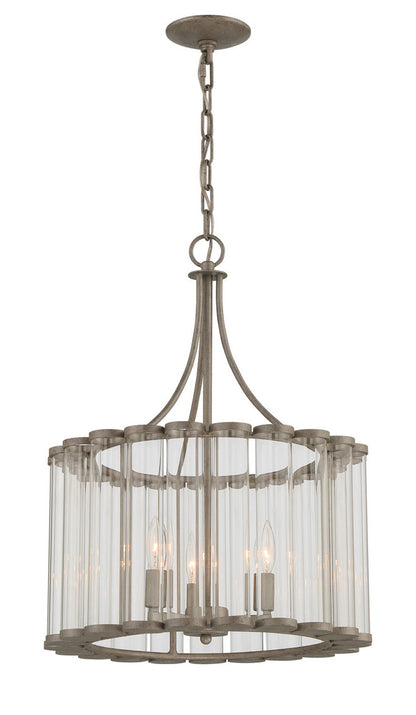 Lumanity Lighting Bridgewater 3-Light Glass Statement Chandelier in Light Sand Mercury  L090-0030