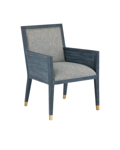 Currey & Co. Santos Vintage Navy Armchair, Barrett Dusk 7000-0852