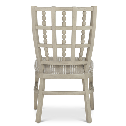 Currey & Co. Upholstered Norene Gray Dining Chair, Demetria Parchment 7000-0702