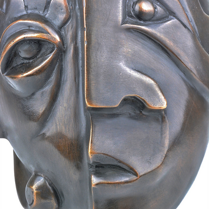 Currey & Co. Cubist Head Bronze 1200-0720