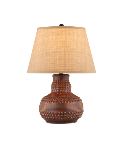 Currey & Co Atamo Table Lamp in Dark Brown/Rustic Black 6000-0942