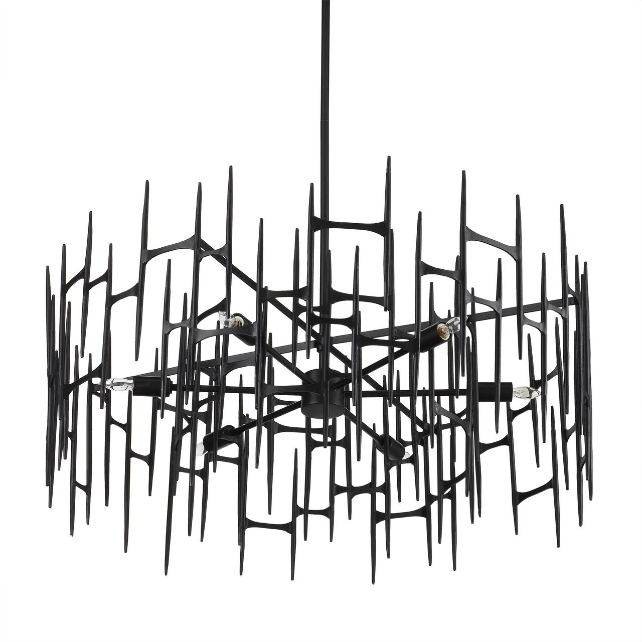 Currey & Co. Attingham Black Chandelier 9000-1091