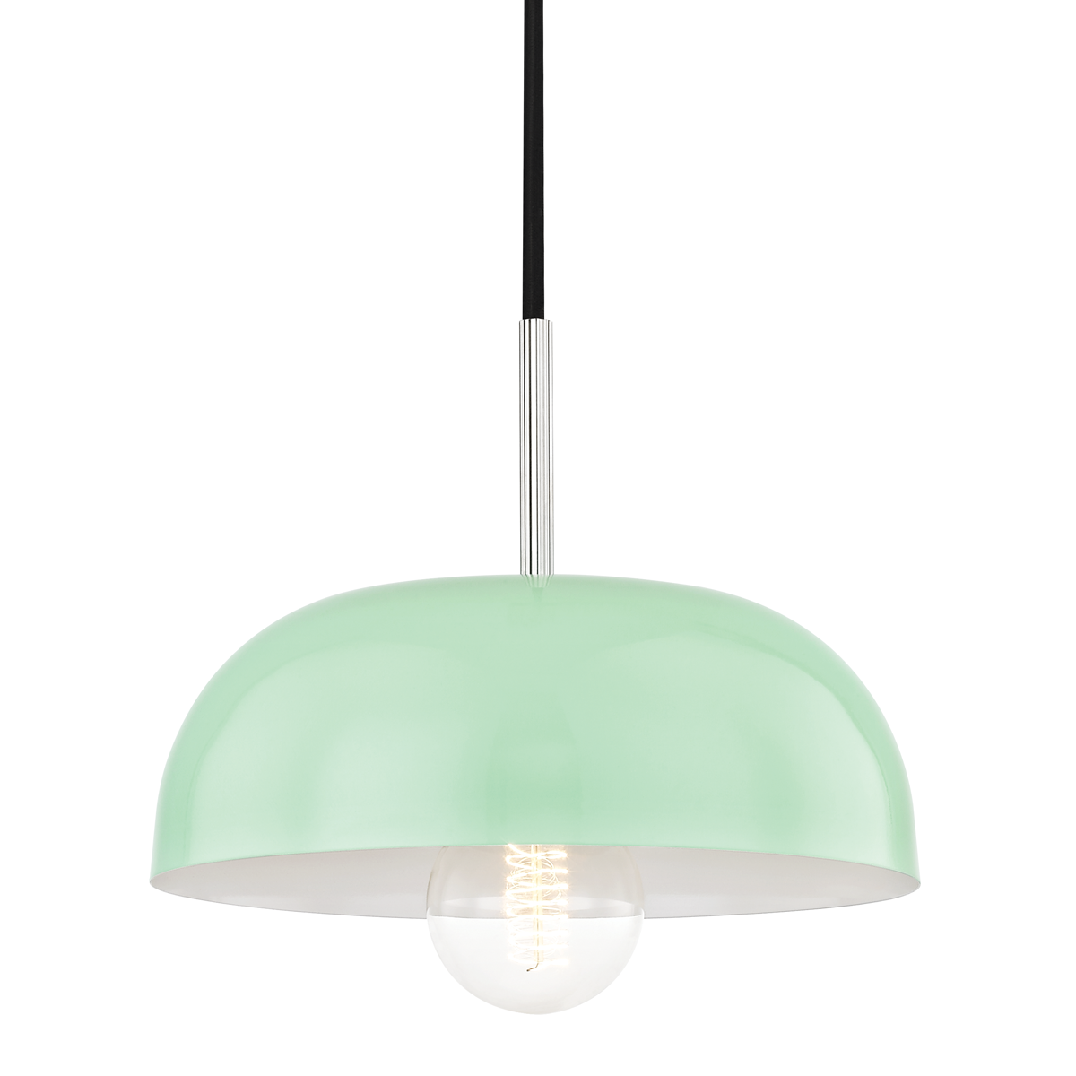 Mitzi 1 Light Pendant in Polished Nickel/Mint H199701S-PN/MNT