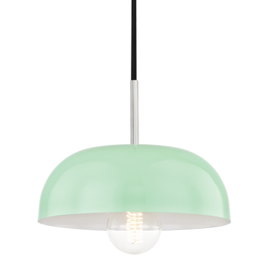 Mitzi 1 Light Pendant in Polished Nickel/Mint H199701S-PN/MNT