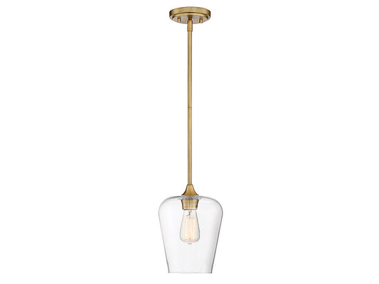 Savoy House Octave 1 Light Pendant in Warm Brass 7-4036-1-322