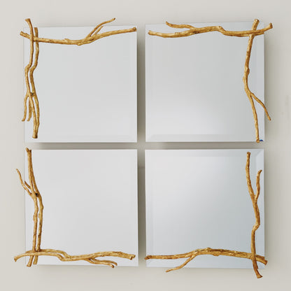 Global Views Twig Mirror Small Gold Leaf 7.80570