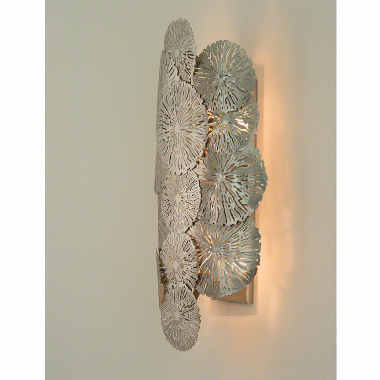 Global Views Studio A Home Lily Pad Wall Sconce in Antique Nickel in HW 7.90567-HW