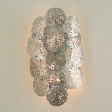 Global Views Studio A Home Lily Pad Wall Sconce in Antique Nickel in HW 7.90567-HW