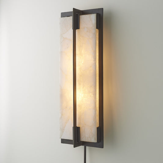 Global Views Quartz Sconce with Cord Cover 7.90824