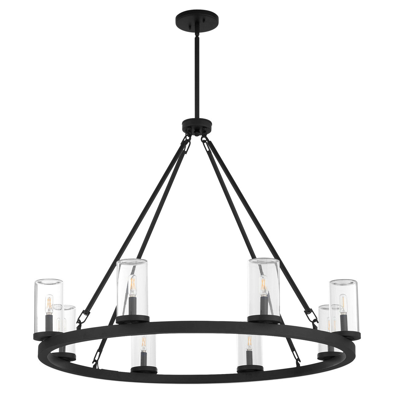 Quorum  Gentry 8 Light Wet Chandlier - Matte Black 70-8-59