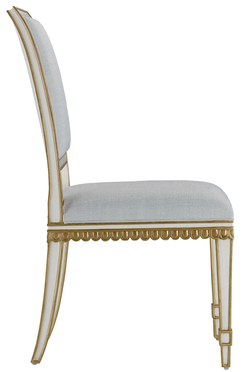 Currey & Co. Ines Mist Ivory Chair 7000-0152