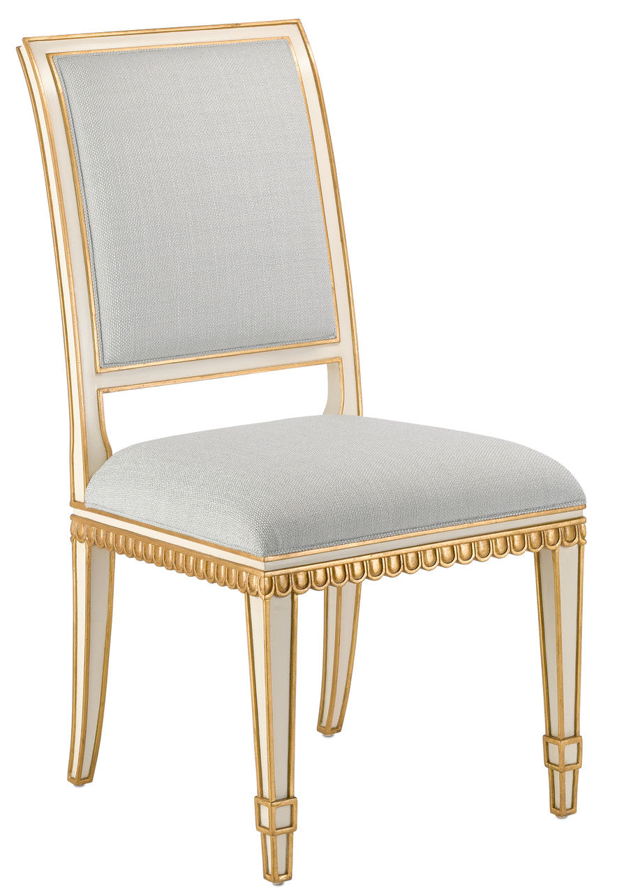 Currey & Co. Ines Mist Ivory Chair 7000-0152