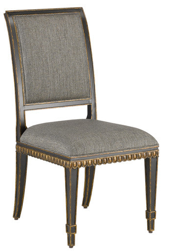 Currey & Co. Ines Black Chair, Appeal Peppercorn 7000-0163