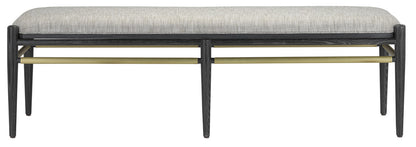 Currey & Co. Visby Smoke Black Bench 7000-0312