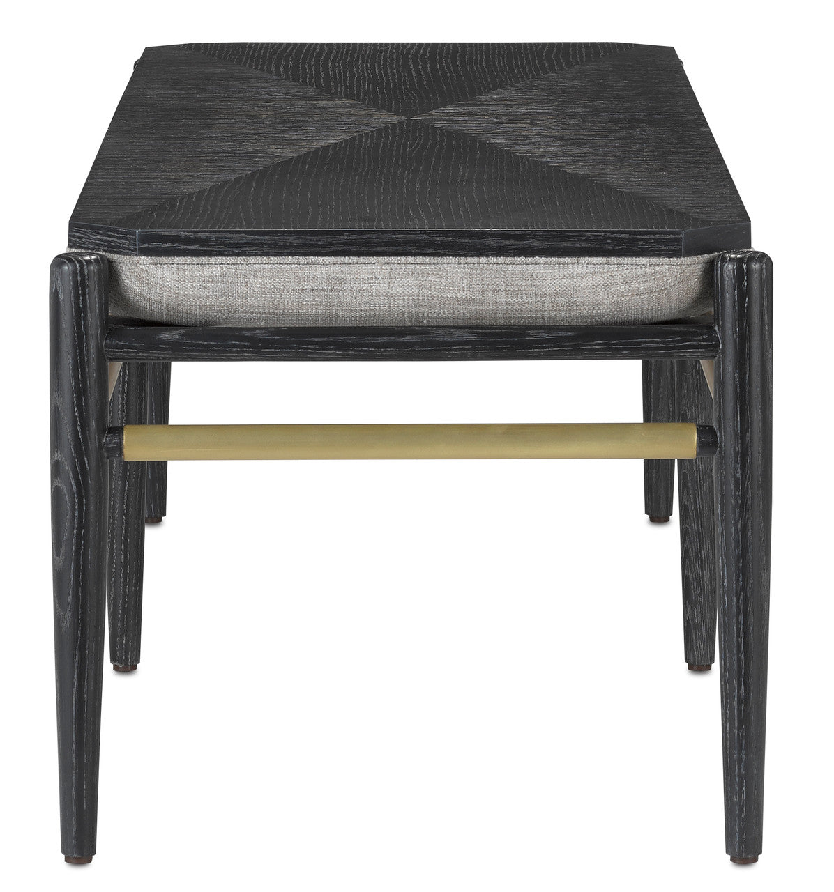 Currey & Co. Visby Smoke Black Bench 7000-0312