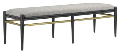 Currey & Co. Visby Smoke Black Bench 7000-0312