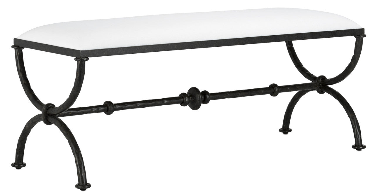 Currey & Co. Agora Muslin Bench 7000-0801