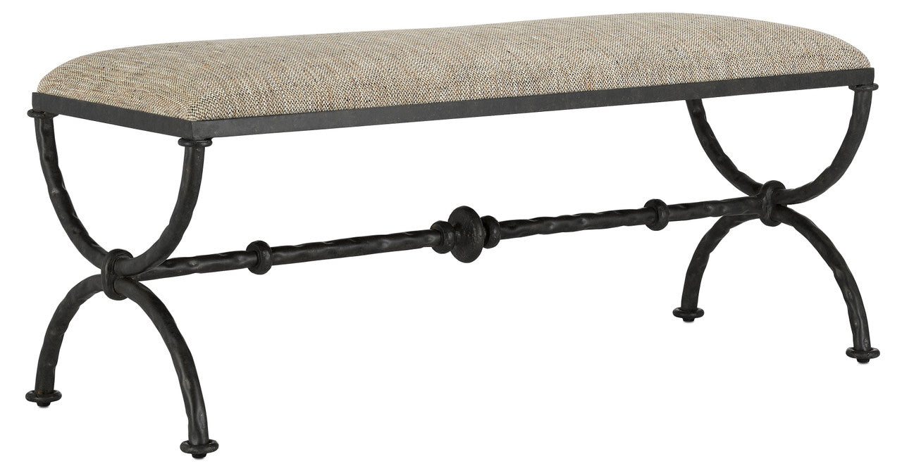 Currey & Co. Agora Peppercorn Bench 7000-0802