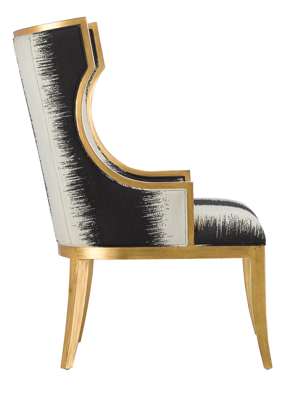 Currey & Co. Garson Gold Armchair, Otunga Kona 7000-0842